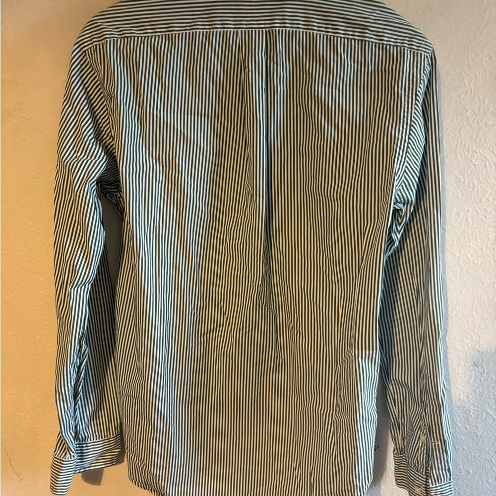 Polo Ralph Lauren Green Striped button down - Picture 6 of 7